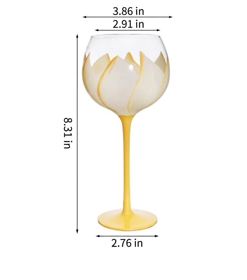 Hand Painted Flower Crystal Glass Elegant Design