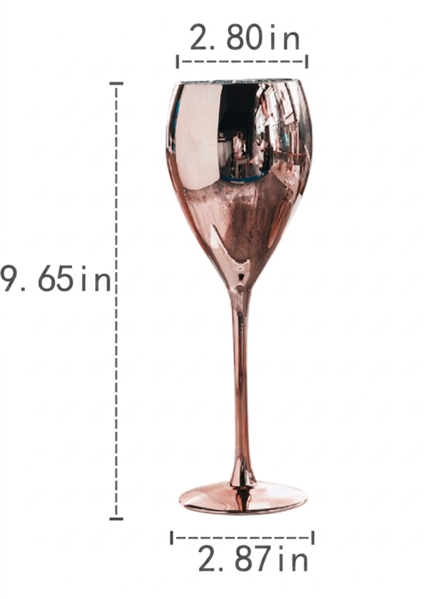 Personalized Luxury Electroplated Crystal Goblet Glass