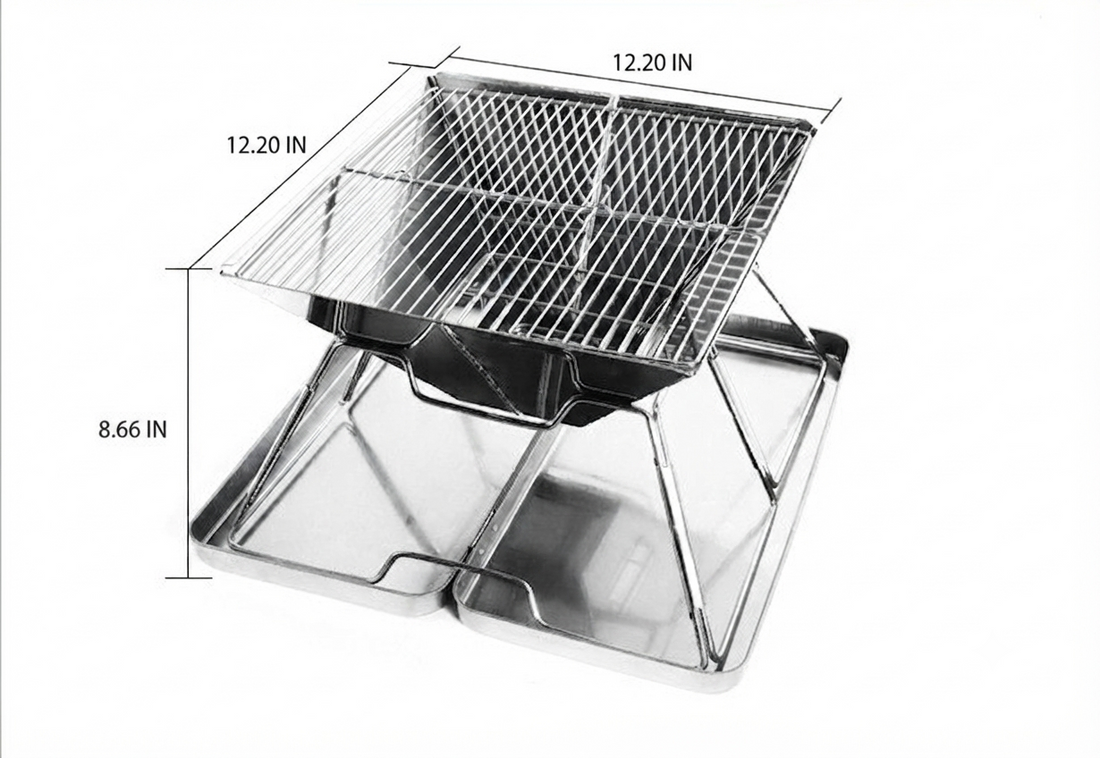 Portable Foldable Outdoor Barbecue Grill Medium Size