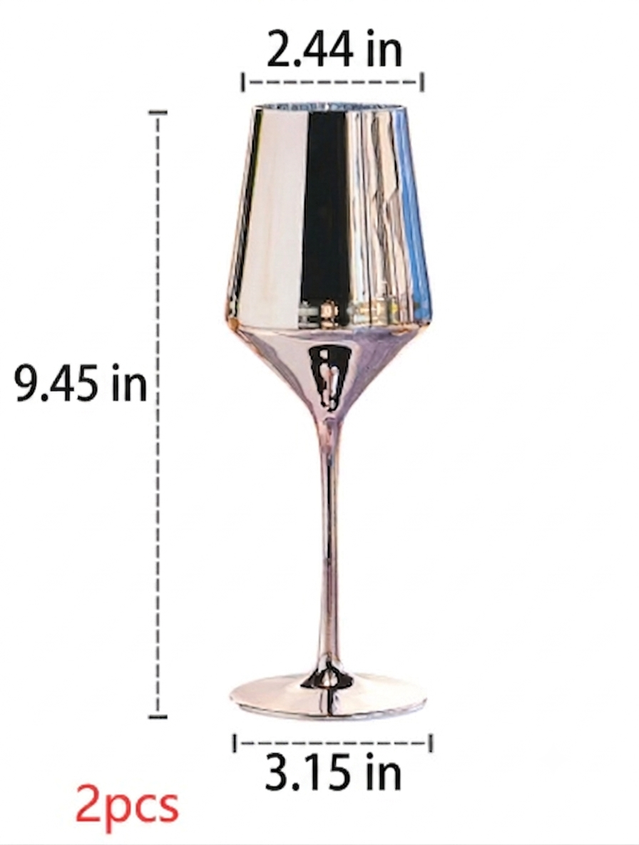 Personalized Luxury Electroplated Crystal Goblet Glass