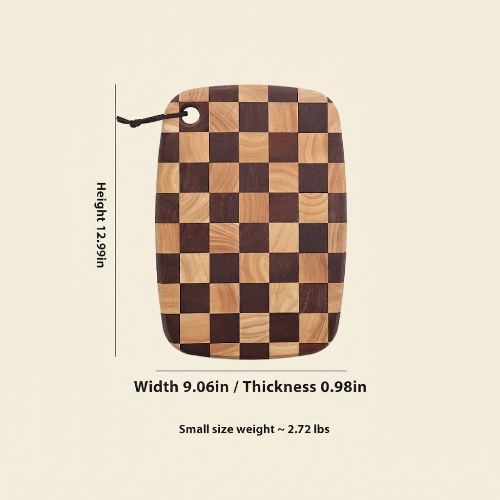 Acacia Mangium Solid Wood Chessboard Cutting Board