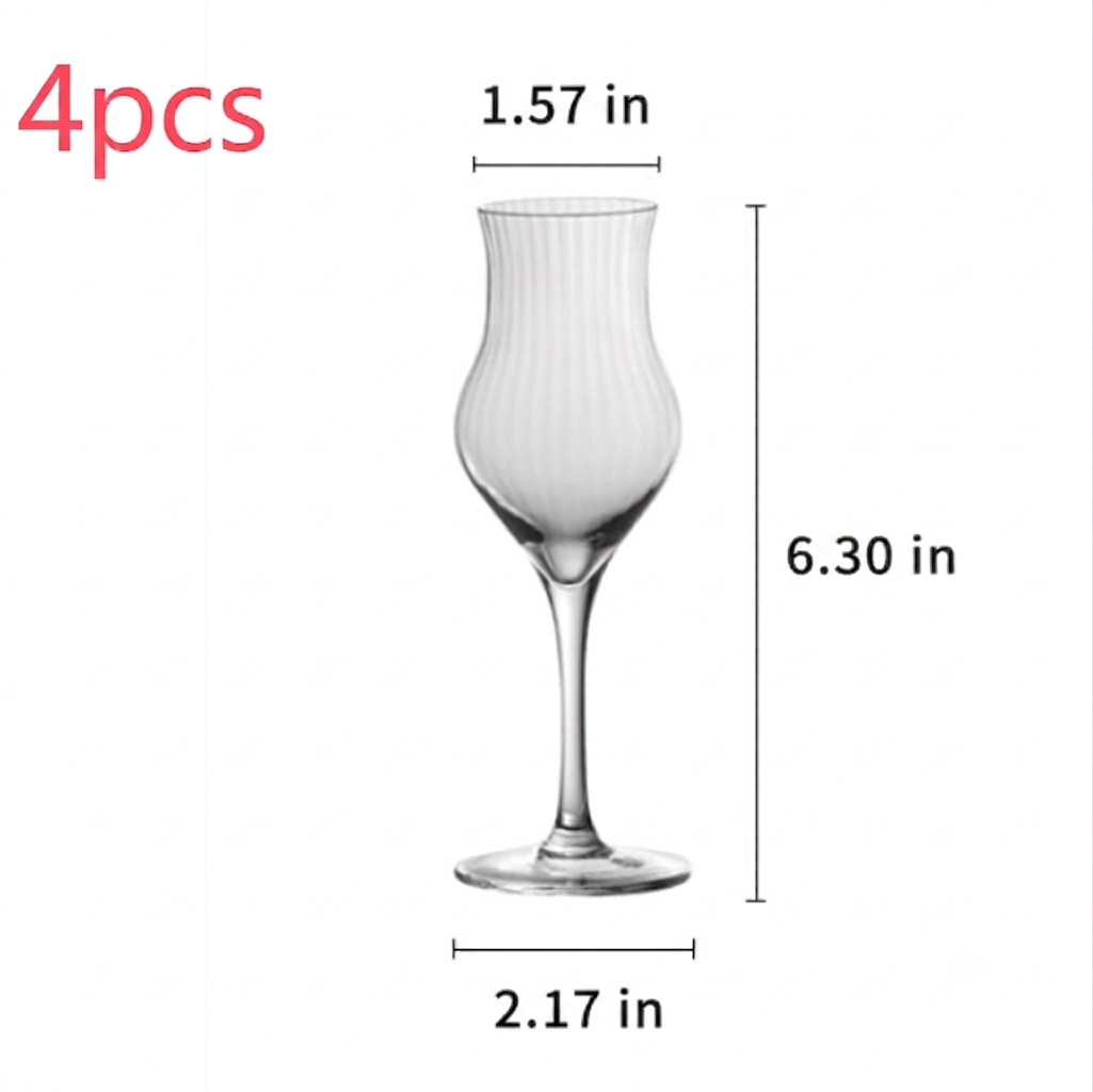 Tulip Crystal Glass Elegant Drinkware Set