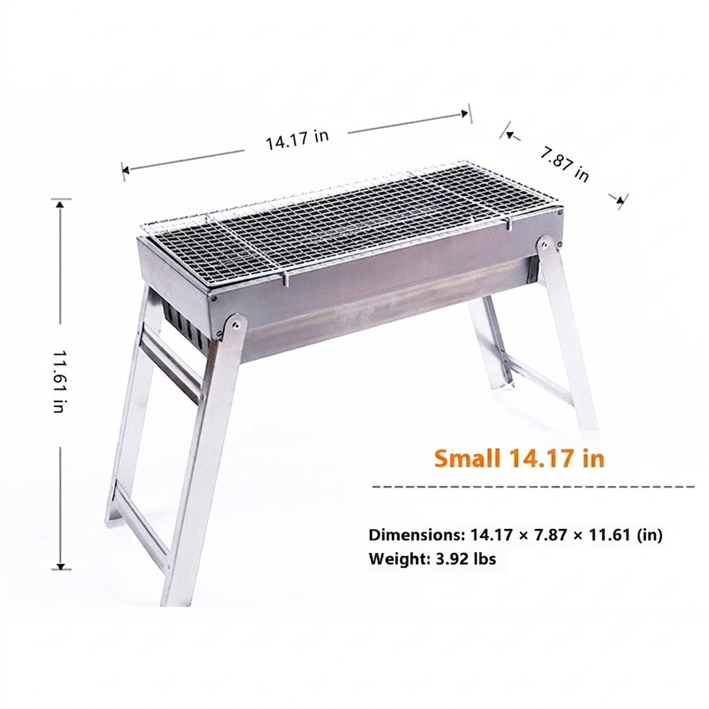 Portable Folding Charcoal Outdoor Barbecue Grill