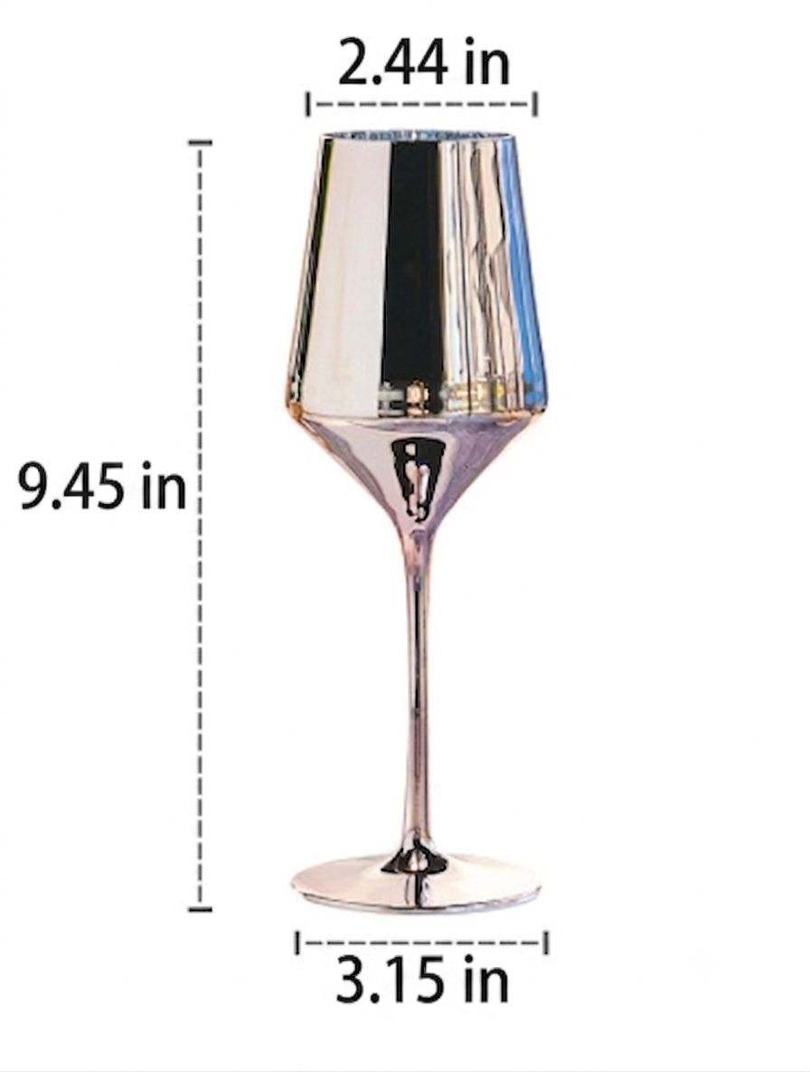 Personalized Luxury Electroplated Crystal Goblet Glass