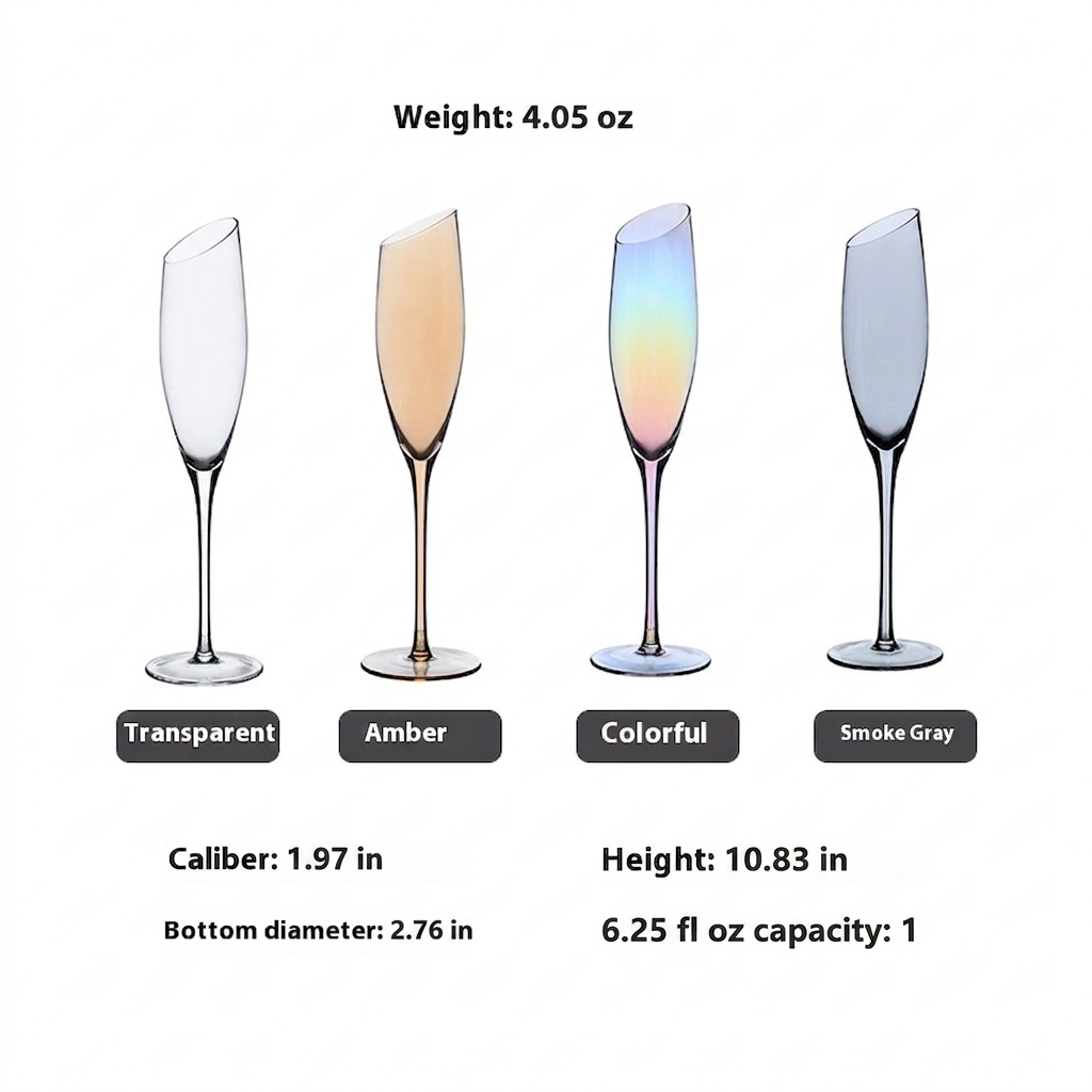 Beveled Big Belly Crystal Goblet Glass Set
