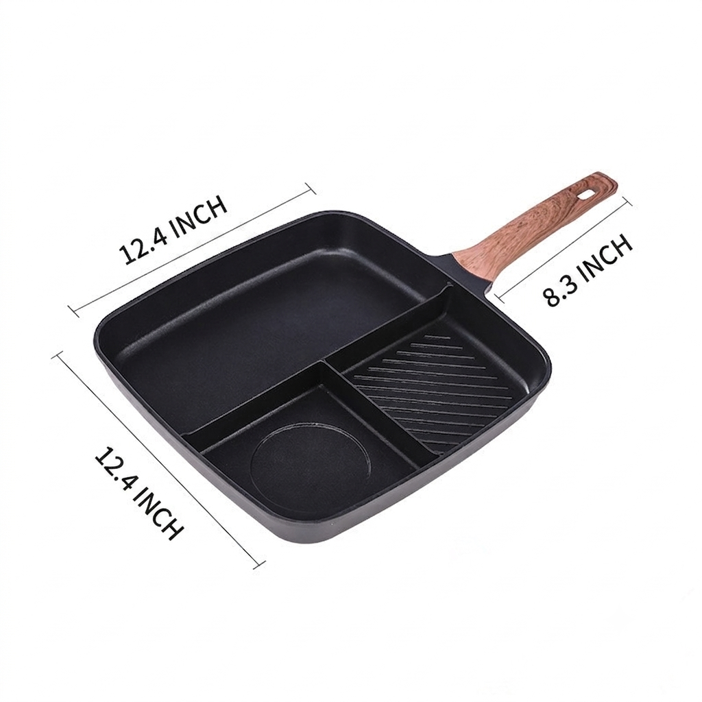 Steak Frying Pan Breakfast Three-in-one