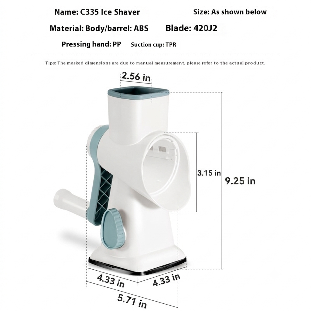 Multifunctional Hand Crank Vegetable Chopper And Cheese Grater