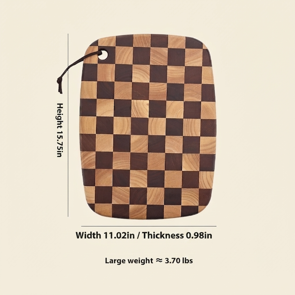 Acacia Mangium Solid Wood Chessboard Cutting Board