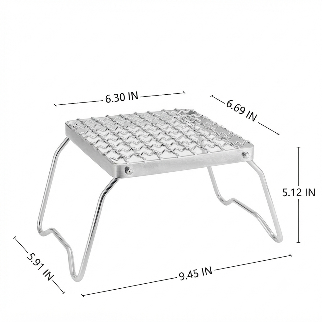 Outdoor Picnic With Folding Barbecue Grill