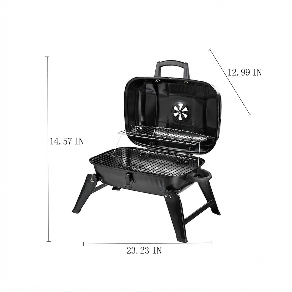 Portable Foldable Small Hamburger Barbecue Grill